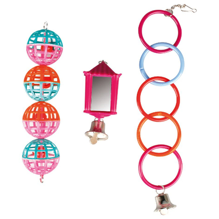 Flamingo Игрушка для попугая кольца-мячики-фонарь – интернет-магазин Ле’Муррр